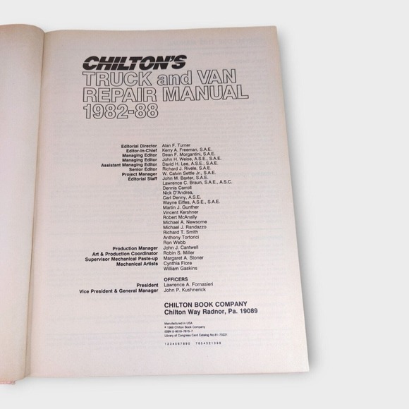 Chilton 7815 Truck & Van Manual 82-88 HC US Import 4WD - Picture 7 of 7